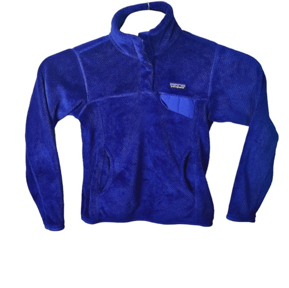 Patagonia Women's Small Re Tool Snap T Fleece Pullover Blue Polar Jacket Outdoor - Picture 1 of 14